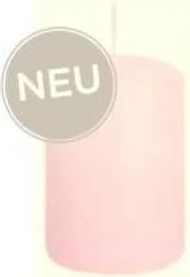Produktbild von 6 Stumpen Kerzen Babyrosa 100 x 80 mm (H x D), 100%  Germany Qualitätskerzen, Hochzeit, Taufe, Party, Event