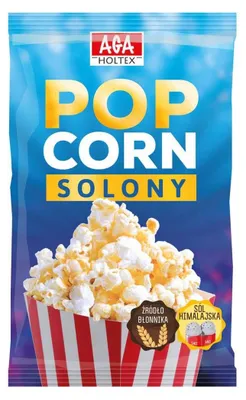 Imagen del producto de Aga Holtex, palomitas de maíz para microondas, sabor salado, 90 g