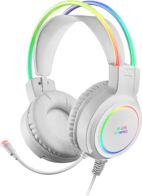 Image de Casque de jeu avec microphone Mars Gaming MHRGB/ Jack 3.5/ Blanc