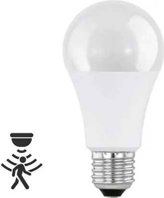 Zdjęcie produktu dla E27 Sensor LED Ciepła biel 2700K 830lm 9W z czujnikiem ruchu