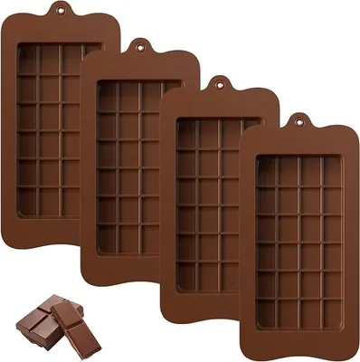 Produktbild von Schokoladenform Silikon, Silikonform Schokolades, Chocolate Mold, Schokoladen Form, Verschieden Geformte Schokoladenformen, Gießformen Schokolade, Set Schoko Silikonform Antihaft