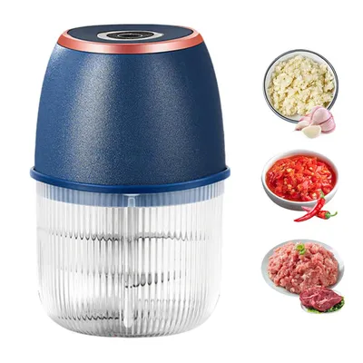 Produktbild von Elektrischer Zerkleinerer,Mini Knoblauchhacker 350ML, Gemüseschneider,mit USB-Anschluss für Fleisch,Babynahrung,Obs