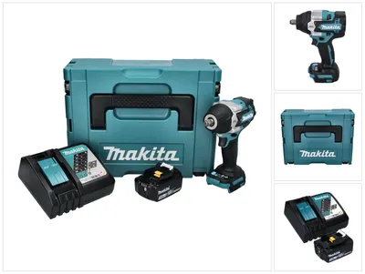 Immagine prodotto di Avvitatore a impulsi a batteria Makita DTW 700 RF1J 18 V 700 Nm 1/2" XPT Brushless + 1x batteria ricaricabile 3,0 Ah + caricabatterie + Makpac