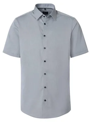 Produktbild von VENTI Herren Businesshemd Kurzarm Kent Modern-Fit Silber 39