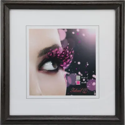 Produktbild von HR-22 Bilderrahmen Holz Rahmen quadratisch Fotorahmen Collage Wanddeko Poster - Farbe: Nuss | Format: 40x40