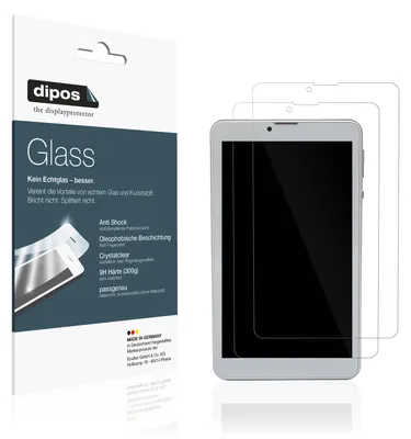 Produktbild von 2x Schutzfolie für Garsent 7 Zoll Tablet - Anti-Shock 9H Folie dipos Glass Kunststoffglas
