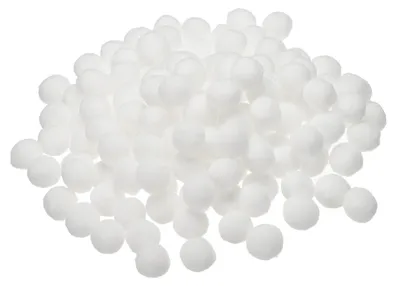 Produktbild von Pompons - 150 Stück Bastel-Filzkugeln - DIY Handwerk und Dekoration - 2,5 cm - Weiß