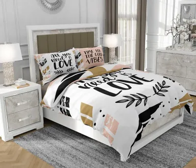 Immagine prodotto di Biancheria da letto 200x220 cm + 2x70x80 cm, set 3 pezzi, 100% cotone, cerniera, multicolore - SOVIO | So.0301