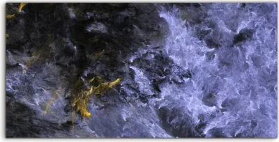 Produktbild von Coloray Acrylbild 140x70 Wandbild Acrylbilder Abstraktes Silber und goldene Wolken