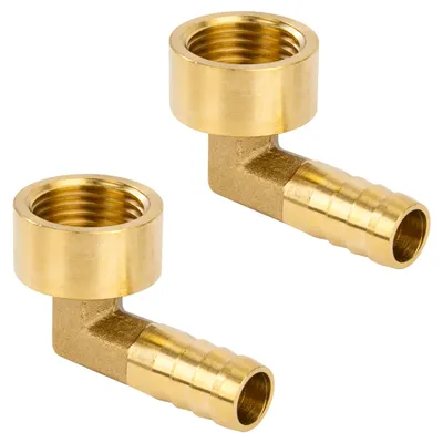 Messing Winkelverbinder 90°, 2 Stk., 10 mm x 1/8" IG