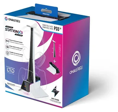 Produktbild von Oniverse Station X3, Ladesystem, PlayStation 5, Weiß, Multi, Sony, Kabelgebunden