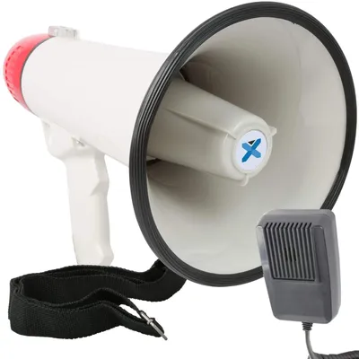 Produktbild von Megaphon Lautsprecher Handmegaphon - 40 Watt - Reichweite 1 km - Sirenenfunktion - Aufnahmefunktion - Schwarz