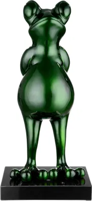 Zdjęcie produktu dla Gilde Skulptur, Frosch, "Frog", Kunstharz, Marmor, grün, VE 1, L. 30 cm, B. 32 cm, H. 68 cm 52360 4063387523605