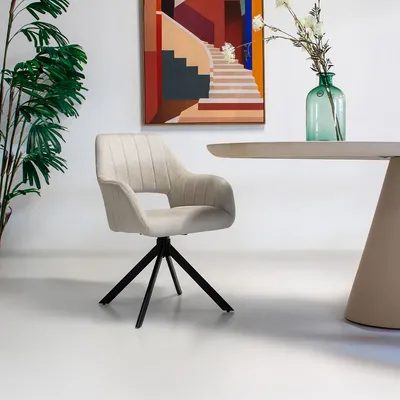 Produktbild von Giga Meubel Stuhl Nola - Beige Drehbar
