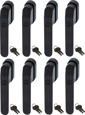Produktbild von ABUS FG400 Abschließbarer Fenstergriff Schwarz, gleichschließend im Set 8 Stück