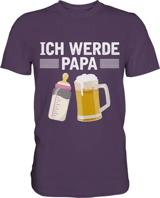 Produktbild von Ich werde Papa Herren Premium T-Shirt – Urban Purple / M
