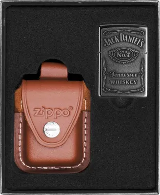 Produktbild von ZIPPO Feuerzeug Set JACK DANIELS LABEL CHROME Geschenk Nr. 2