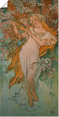 Produktbild von ARTland Poster Jahreszeiten: Frühling. 1896. Größe: 50x100 cm