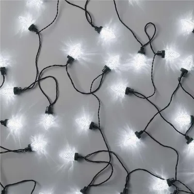 LED vánoční řetěz – šišky, 9,8 m, venkovní i vnitřní, studená bílá, programy