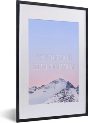 Produktbild von MuchoWow® MuchoWow® Gerahmtes Poster Sprichwörter - Zitate - 'Grenzen existieren nur, wenn man sie zulässt' - Sport 40x60 cm - Poster mit zchwarzem Bilderrahmen - Poster in Rahmen