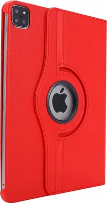 Produktbild von 360° Schutz Hülle für Apple iPad Pro 12.9" 5. /6. Generation 2022 2021 Case Etui Tasche Cover Drehbar -  ROT
