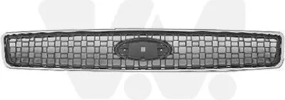 Produktbild von VAN WEZEL 1811514 Kühlergrill Frontgrill für FORD FUSION (JU) Chrom