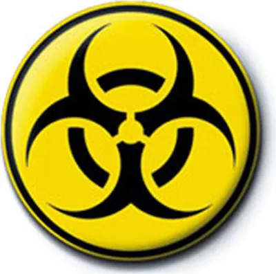 Obrázek produktu pro Zábava - odznak s knoflíkem - Biohazard