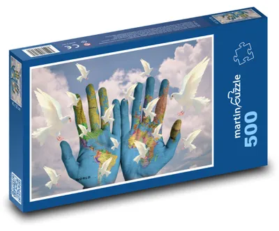 Produktbild von martinpuzzle - Puzzle 500 Teile - Weltfrieden.