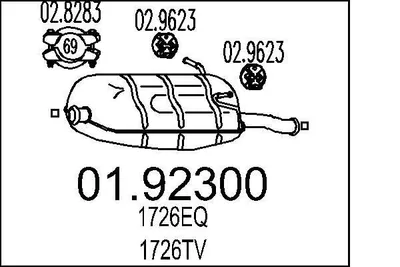 Produktbild von MTS 01.92300 Endschalldämpfer für CITROËN XSARA PICASSO (N68) Auspuff