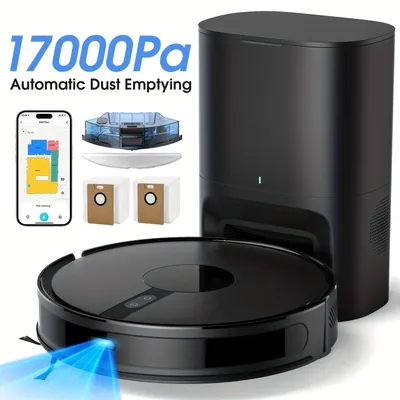 Productafbeelding van Robotstofzuiger - Robotmop - Automatische Stofzuiger - Slimme Schoonmaker - Dweilrobot - 3-in-1 Functie