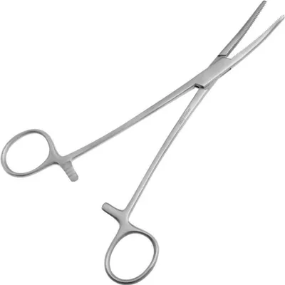 Image de Pince - courbée - rainurée - 12,5 cm - acier inoxydable