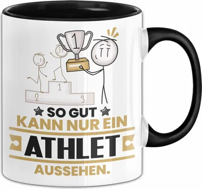 Produktbild von Athlet Geschenk Tasse So Gut Kann Nur Ein Athlet Aussehen Geschenkidee Kaffee-Becher (Schwarz)