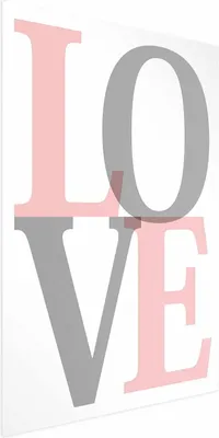 Produktbild von Posterpapier Poster - Gray Love 29.7x42 cm Text m-A-0860-ao-a