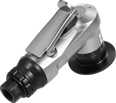A close-up studio shot of a mini pneumatic chamfering machine.