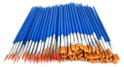 Produktbild von 200-teiliges Pinselset für Acrylmalerei, flach, rund und spitz, geeignet für Aquarell- und Ölgemälde