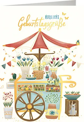 Produktbild von Geburtstag`s Art - Glückwunschkarte im Format 11,5 x 17