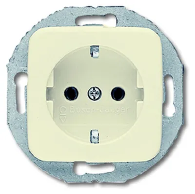 Produktbild von Busch-Jaeger 2011-0-1342, CEE 7/3, 2P+E, Weiß, 250 V, 16 A, 71 mm