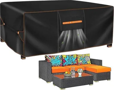 Produktbild von Famanu Gartenmöbelhülle 220 x 150 x 90 cm - wasserdicht, winddicht, UV-beständig
