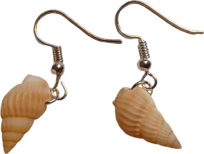 Produktbild von Muschel Ohrringe Miniblings Hänger Handarbeit Strand Meer Boho Beige 1