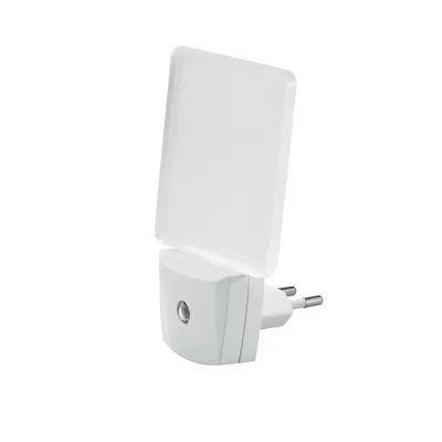 Produktbild von LED-Nachtlicht – Für die STECKDOSE – Langlebig und energiesparend – Dämmerungssensor und Eurostecker – Sehr flaches Design – Für KINDERZIMMER geeignet – Farbe: Weiß – Maße: 76 x 114 x 20 mm – C342078