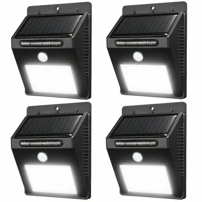 Image de Lampe solaire extérieure 1500mAh solaire étanche Lampe murale Led solaire détecteur de mouvement extérieur Lumière solaire pour jardin-4 pièces