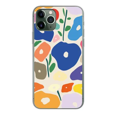 Produktbild von MuchoWow® Handyhülle Schutzhülle Hülle für iPhone 11 Pro Blume - Abstrakt - Blätter Silikon Softcase Handy Hülle - Handy
