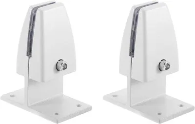 Image de Support pour cloison de bureau, 4 pièces, blanc, épaisseur 12-20 mm, support pour écran