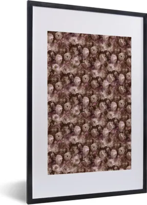 Produktbild von MuchoWow® MuchoWow® Gerahmtes Poster Rosen - Blumen - Ölfarbe 40x60 cm - Poster mit zchwarzem Bilderrahmen - Poster in Rahmen