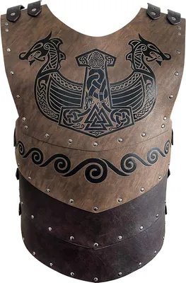 Obrázek produktu pro Kožená zbroj, středověk, rytíř, Viking, hnědá