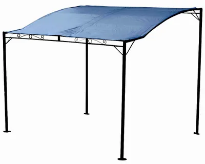 Produktbild von AS-S Wand Anbau Pavillon 3 x 2,5 Meter mit Dach 100% wasserdicht UV30+ Model: TROPEA anthrazit