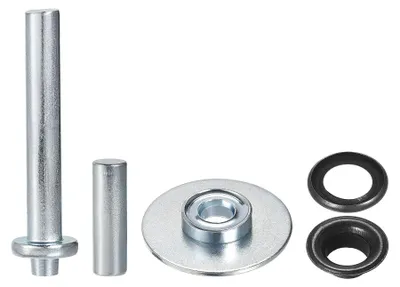 Kupferösen-Set 15 Stück, 12 mm, mit Einstellwerkzeug, Schwarz