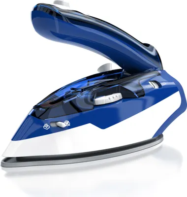 Produktbild von MyBeo - Reisebügeleisen 1100W - Dampfbügeleisen - Dual-Voltage 110/230 Volt – mini Bügeleisen mit antihaft Bügelsohle – 3 Stufen einstellbar, faltbares Reise Bügeleisen - klein und leicht