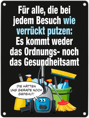 Produktbild von Haushalt Metallschild in 15x20 cm mit Spruch: Besuch ist kein Gesundheitsamt