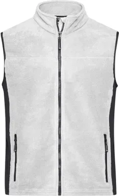 Produktbild von Strapazierfähige Fleece Weste im Materialmix white/carbon, Gr. M